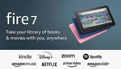 Amazon Fire 7 tablet (newest model) 7” display, read and watch, under $80 with 10-hour battery life, 32 GB, Black