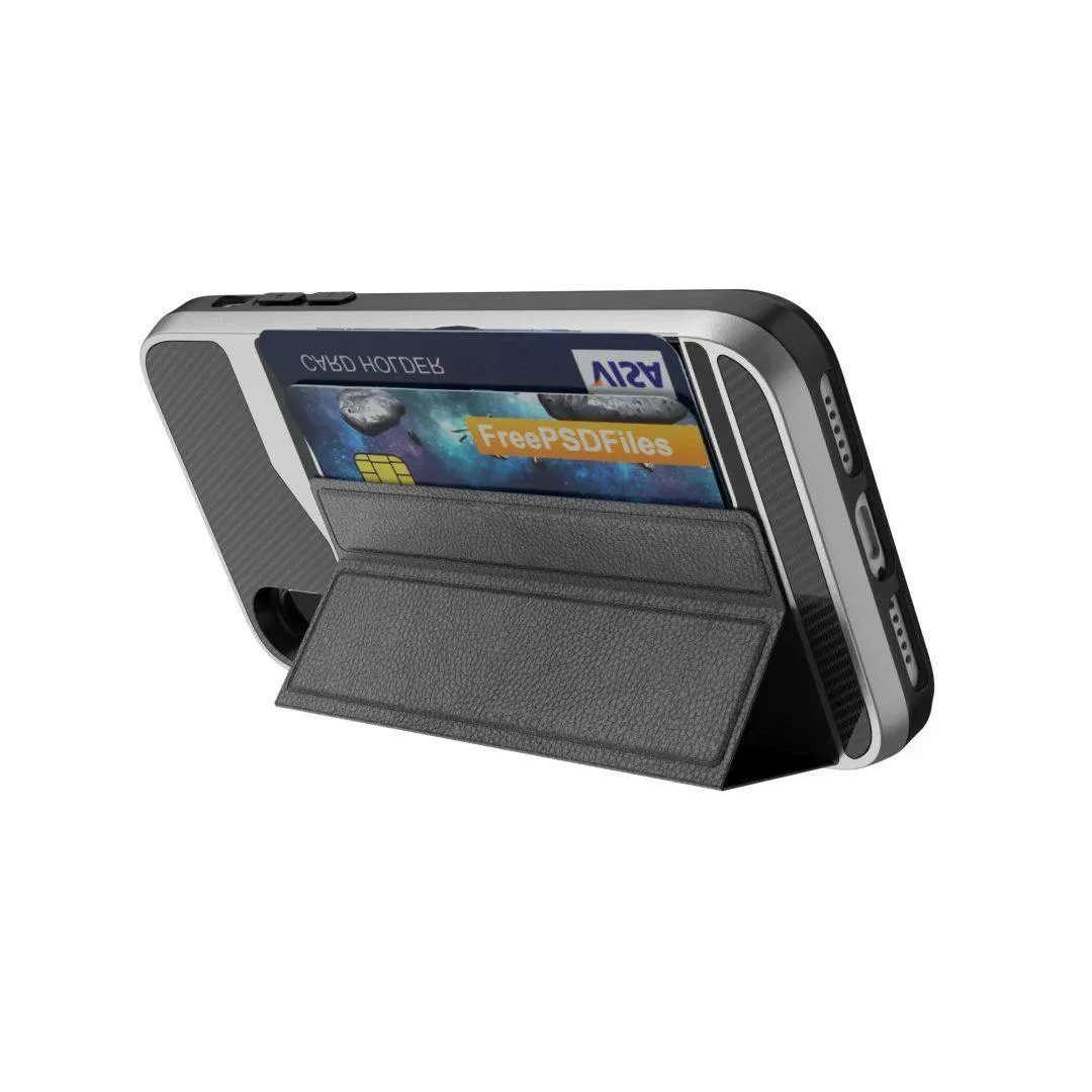 Apple iPhone XR Magnetic Car Mount Folio Leather Card Holder Wallet Stand Case by Modes