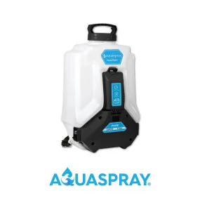 AquaSpray Pro16 4.2 Gallon Backpack Water Tank & Pump for Waterfed Pole Window and Solar Cleaning, Rechargeable 12v Battery