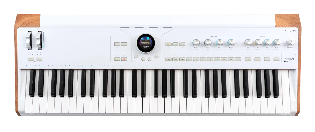 Arturia ASTROLAB61WH Semi-Weighted Stage Keyboard With Aftertouch (White) - 61 Keys