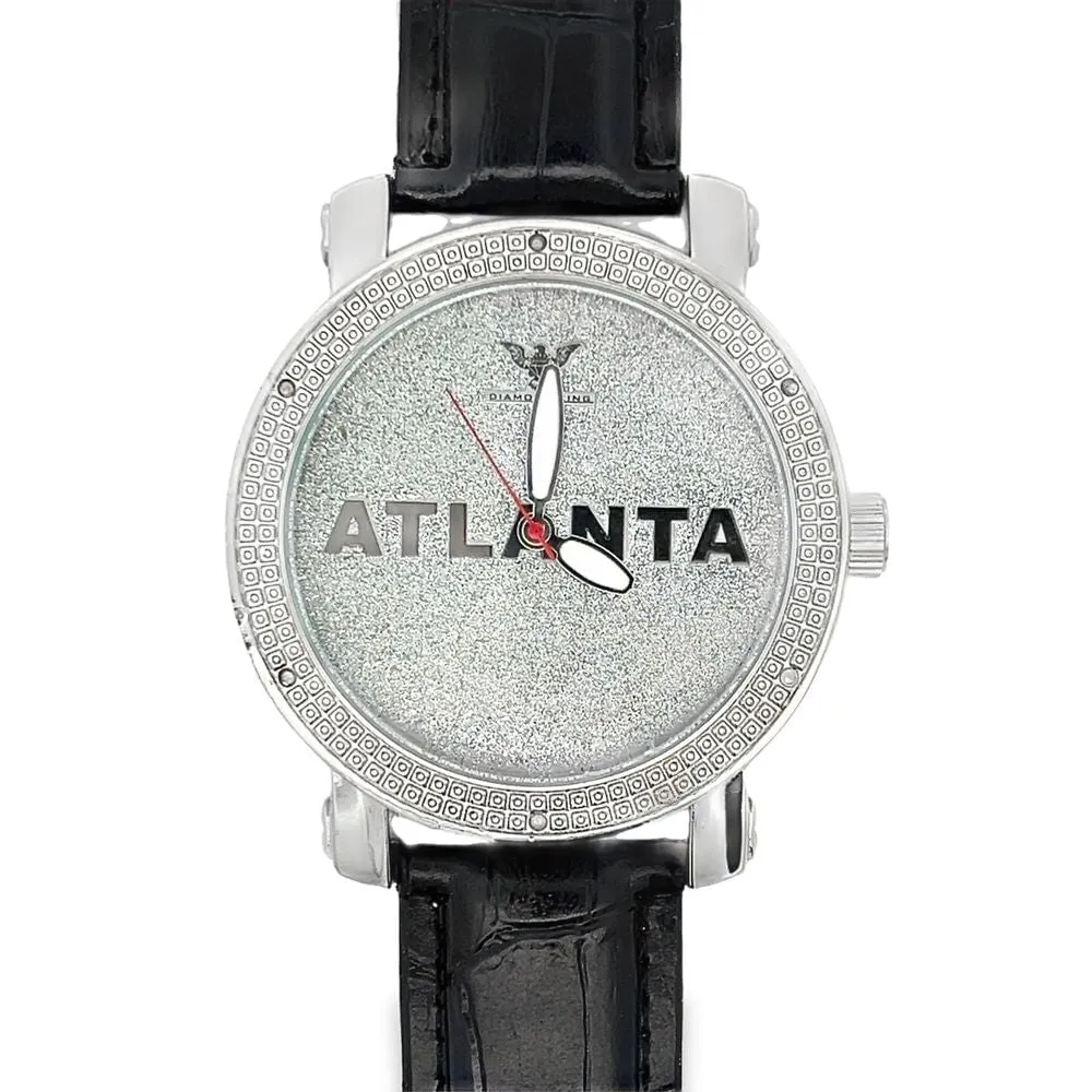 Atlanta Dial Hip Hop Real Diamond Watch