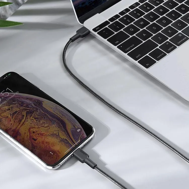 AUKEY® Braided USB-C to Lightning Cable (3.9ft)