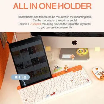 ★Authentic★Disney Winnie Tigger Wireless Keyboard/ 3in1 Multi Pairing/Multi Connection/Slim Design