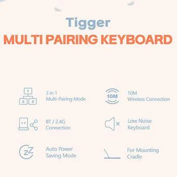 ★Authentic★Disney Winnie Tigger Wireless Keyboard/ 3in1 Multi Pairing/Multi Connection/Slim Design