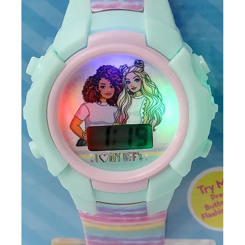 Barbie Kids Digital Watch With LED Light -1 Multicolour