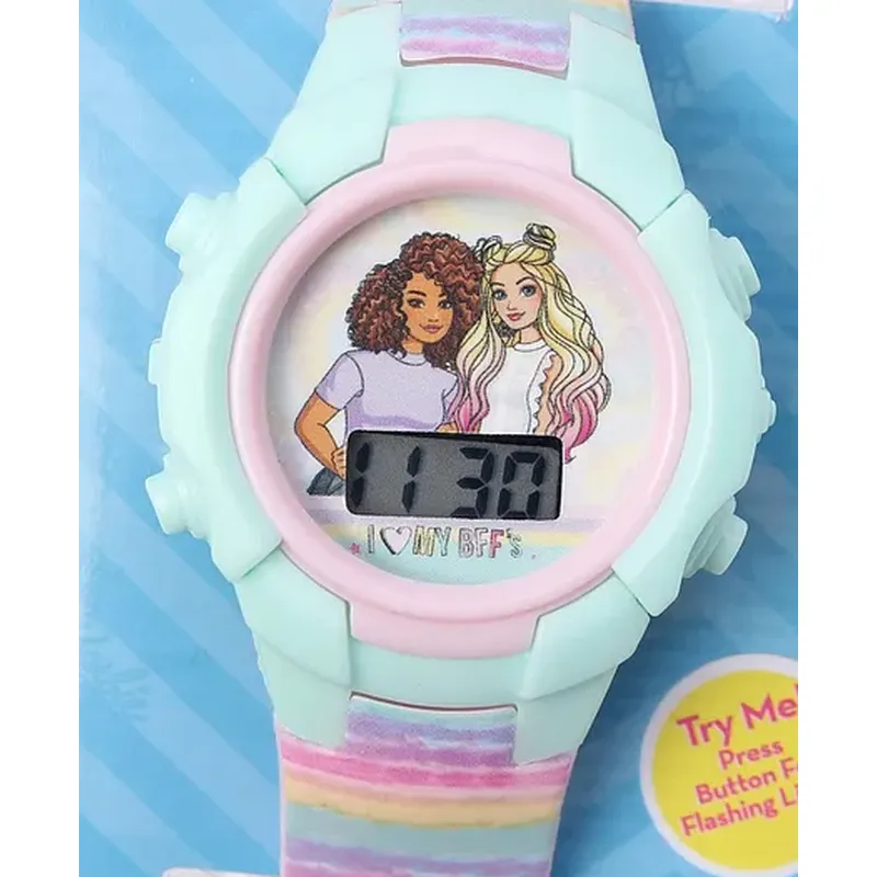 Barbie Kids Digital Watch With LED Light -1 Multicolour