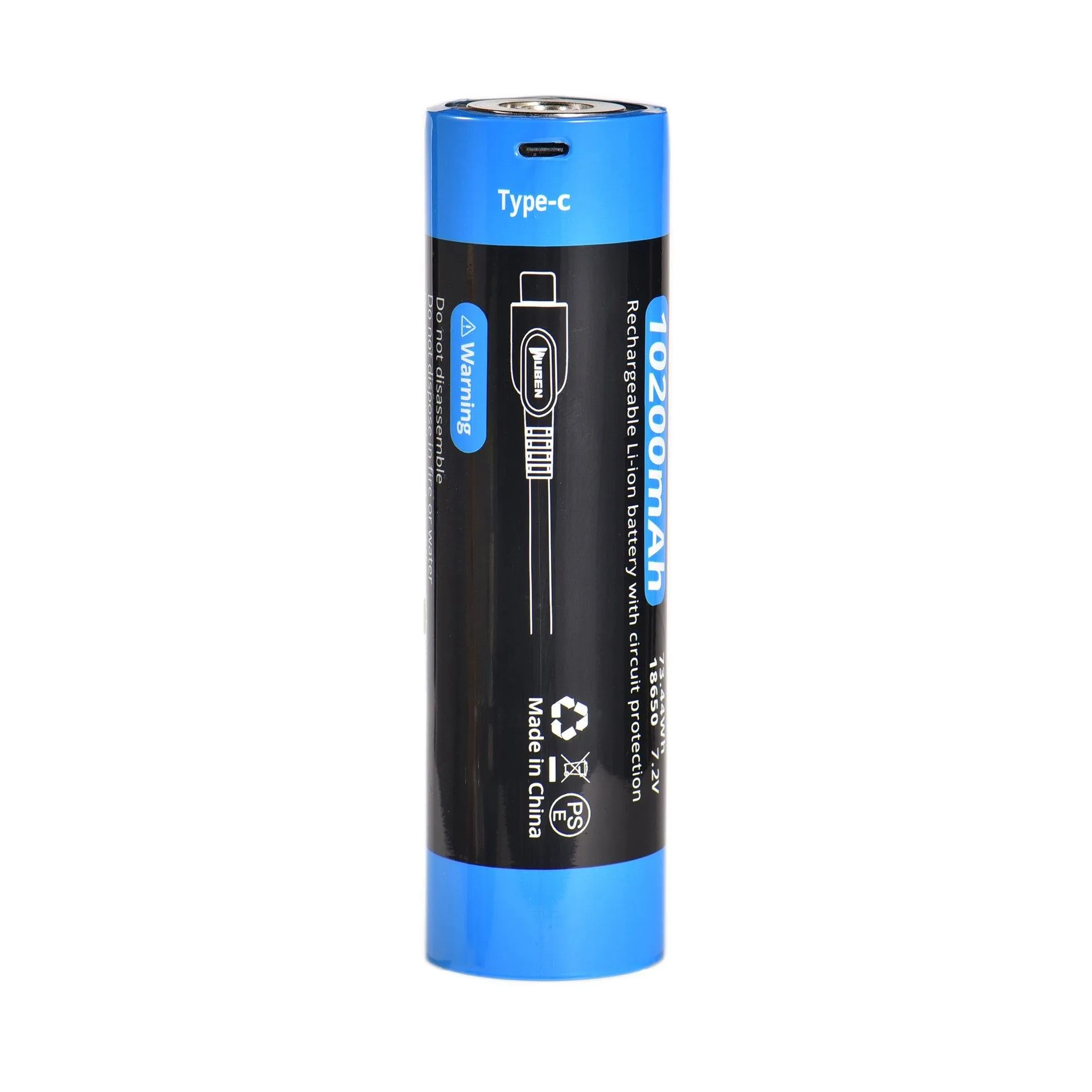 Big Flashlight Battery for Wuben A9 - 10200mAh