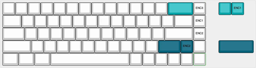 BT65 - 65% Wireless Hotswap Tray Mount PCB with RGB underglow and white LED