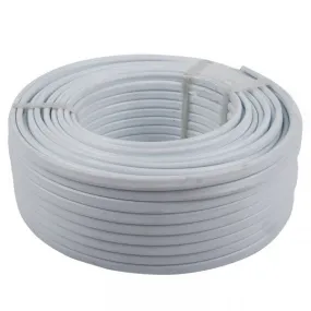 Cable Flat 2 Core earth 2.5mm 100m Wht