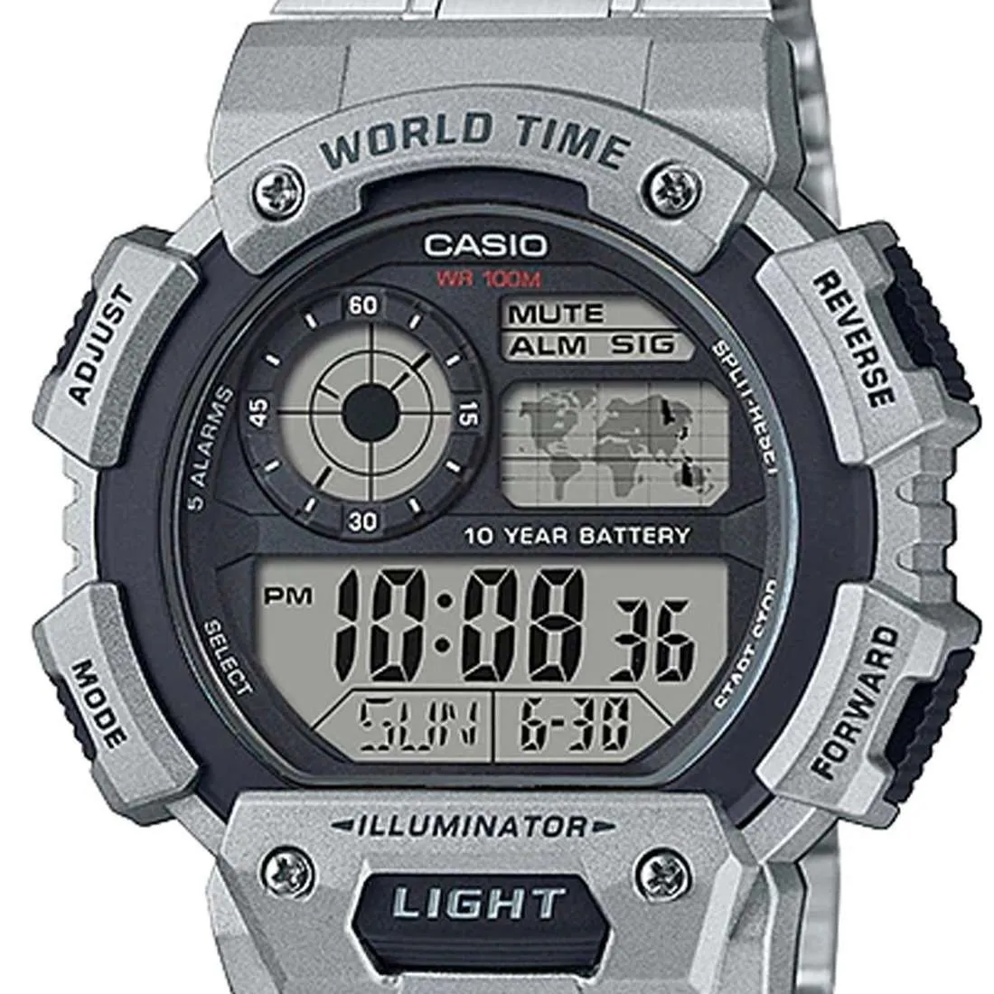 Casio AE-1400WHD-1AVDF Silver Stainless Watch for Men