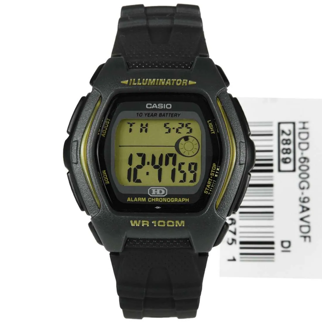 Casio HDD-600G-9AVDF Black Resin Strap Watch for Men