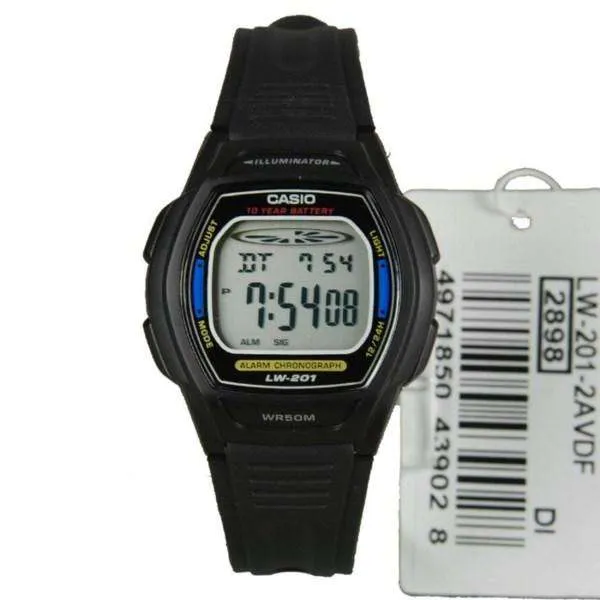 Casio LW-201-2AVDF Black Resin Strap Watch for Women