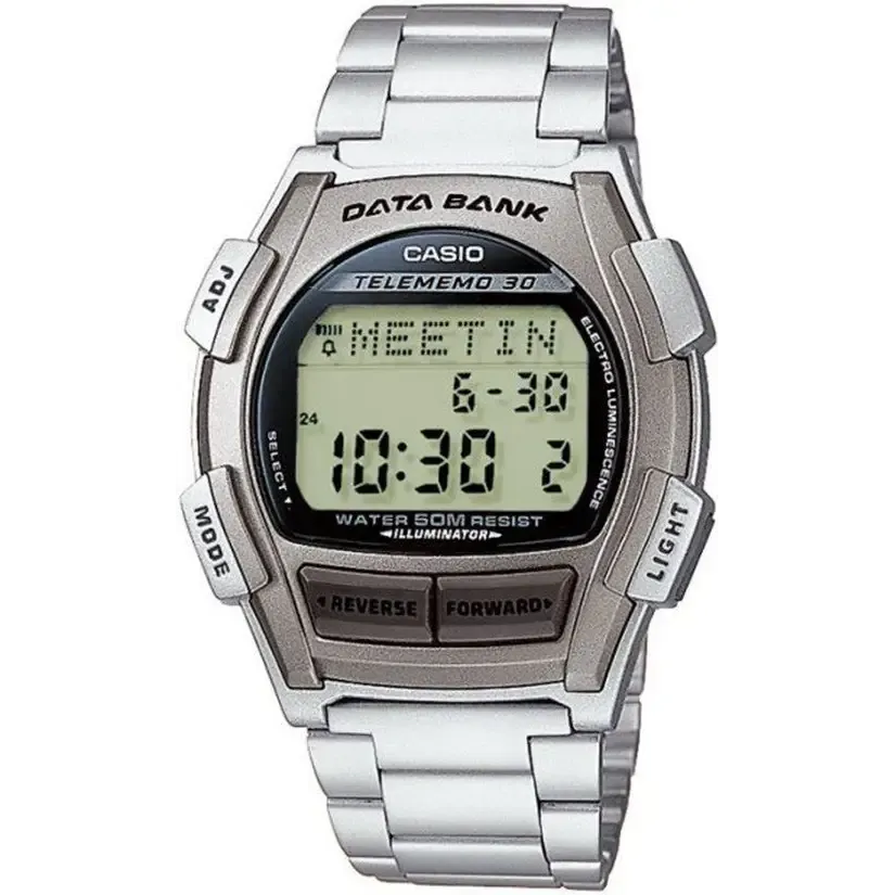 Casio Men's Digital 30-Page Databank Stainless Steel Watch DB35HD-8AV