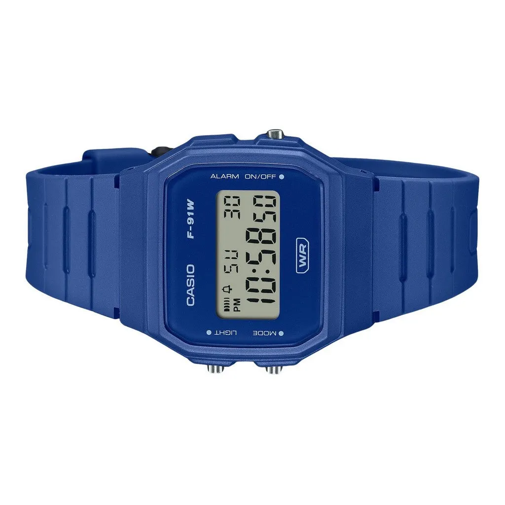 Casio POP F-91WB-2A1DF Unisex Blue Bio Based Digital Watch