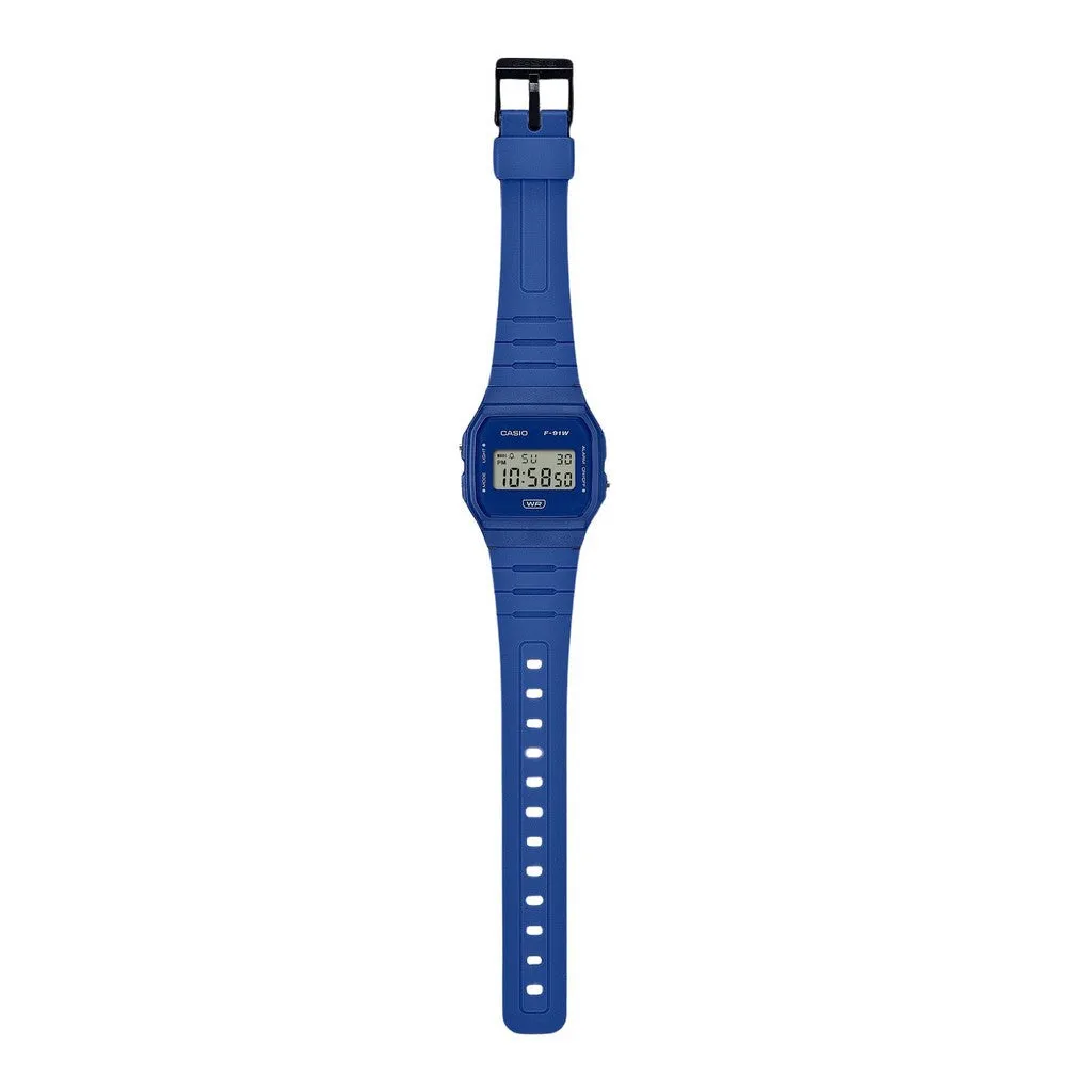 Casio POP F-91WB-2A1DF Unisex Blue Bio Based Digital Watch