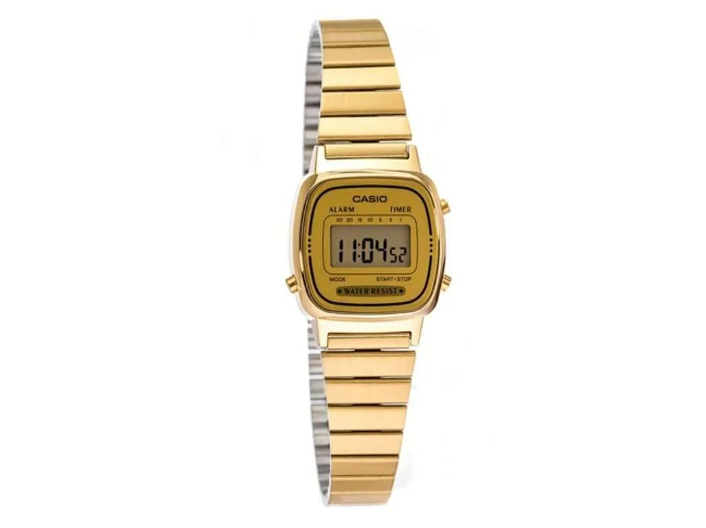 Casio Vintage LA670WGA-9D Gold Plated Watch for Women