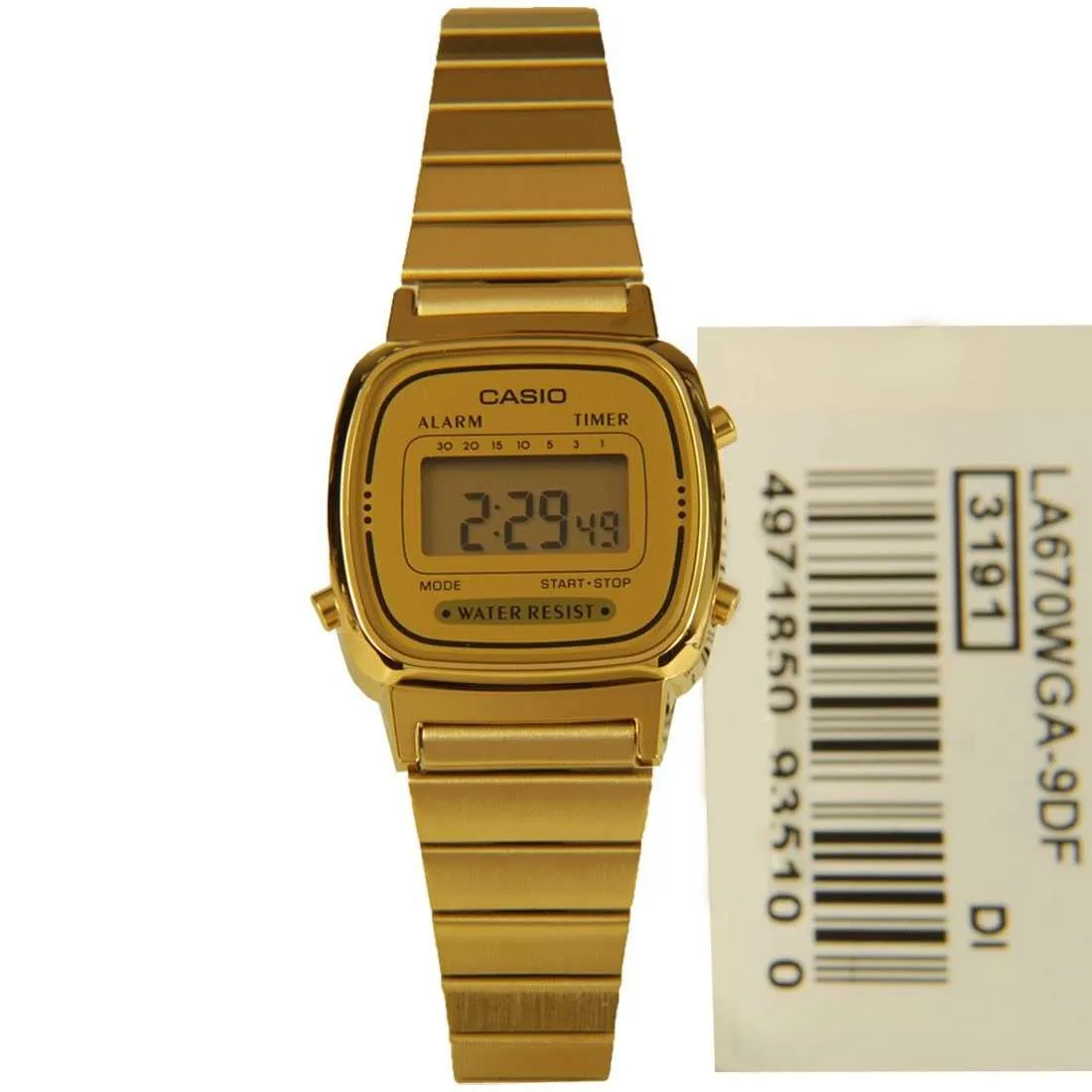 Casio Vintage LA670WGA-9D Gold Plated Watch for Women