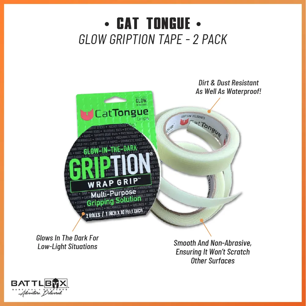 Cat Tongue Glow Gription Tape - 2 pack