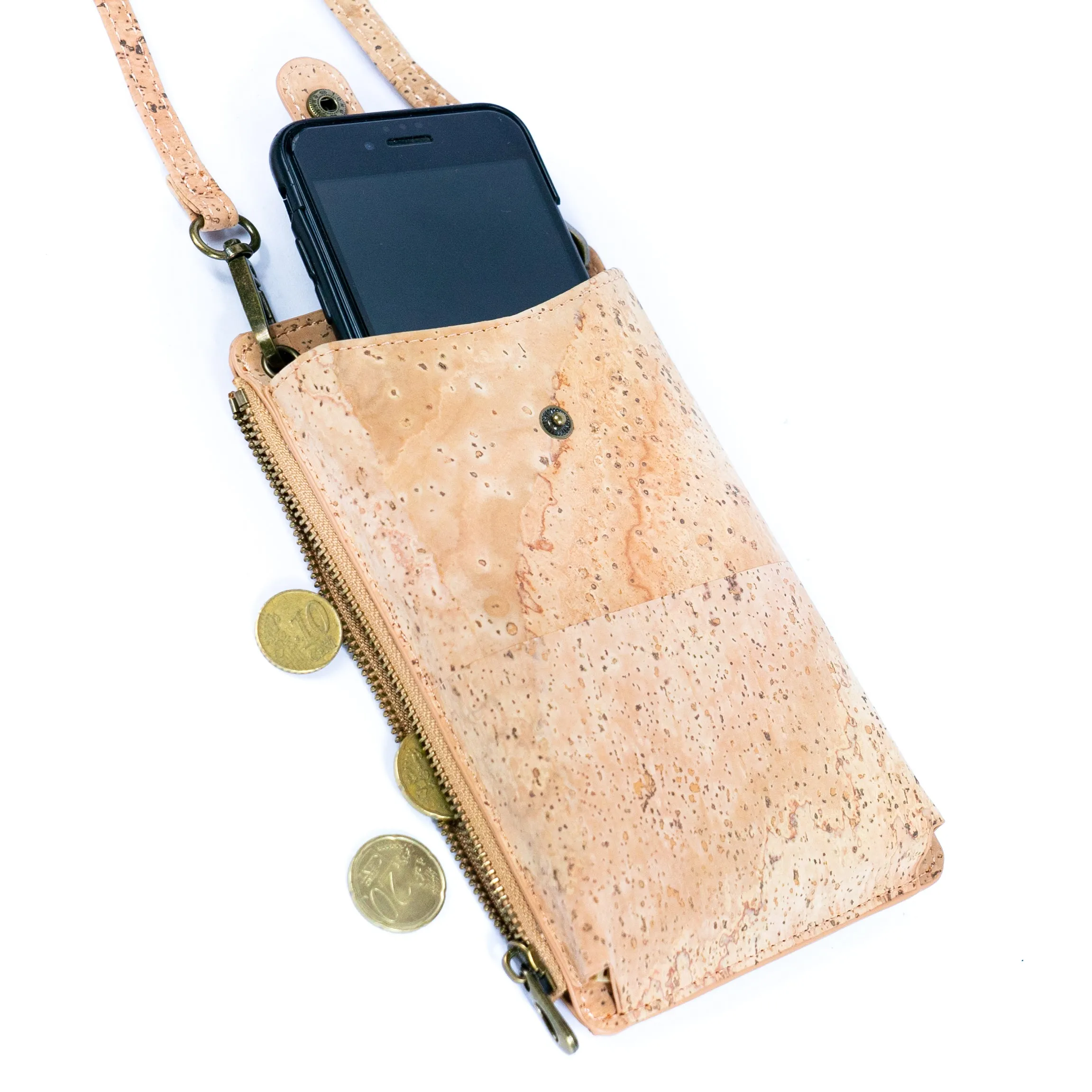 Chic Natural Cork Women's Phone Pouch with Card Slots BAG-2298