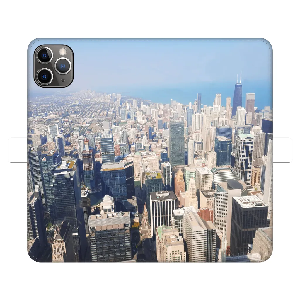 Chicago Skyline Fully Printed Wallet Cases