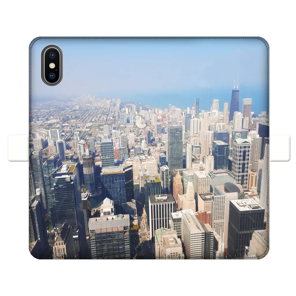 Chicago Skyline Fully Printed Wallet Cases