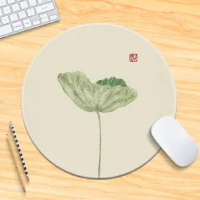 Chinese Fad Meticulous Painting round Minimalist Flower and Bird Mouse Pad