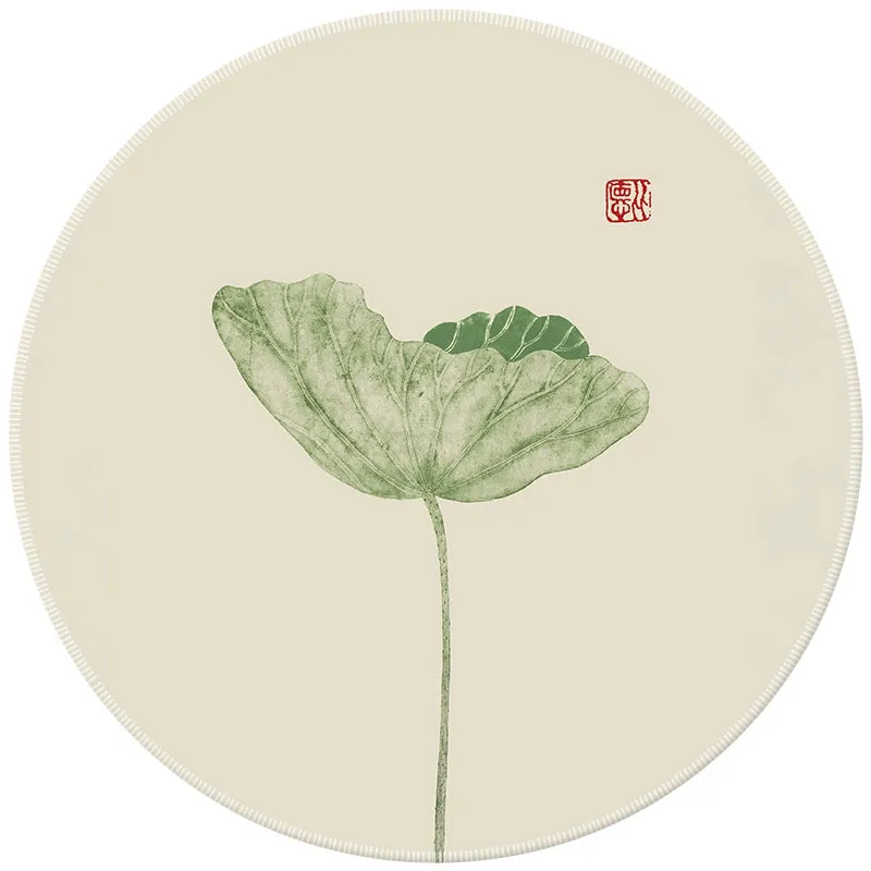 Chinese Fad Meticulous Painting round Minimalist Flower and Bird Mouse Pad