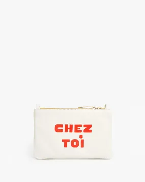 Clare V CHEZ MOI-CHEZ TOI Cream Wallet Clutch with Tabs