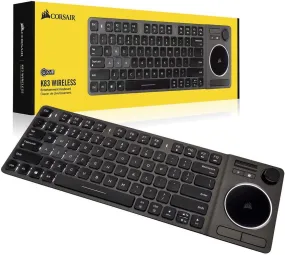 Corsair Keyboard K83 Wireless Keyboard - Bluetooth and USB - Works w/ PC, Smart TV, Streaming Box - Backlit LED