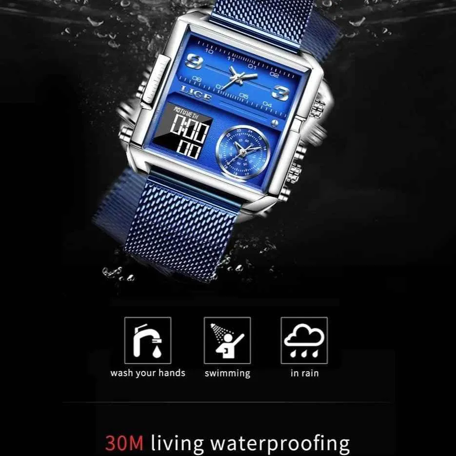 Creative Watch For Men Top Luxury Square Sports Quartz Wristwatches MSCWML57