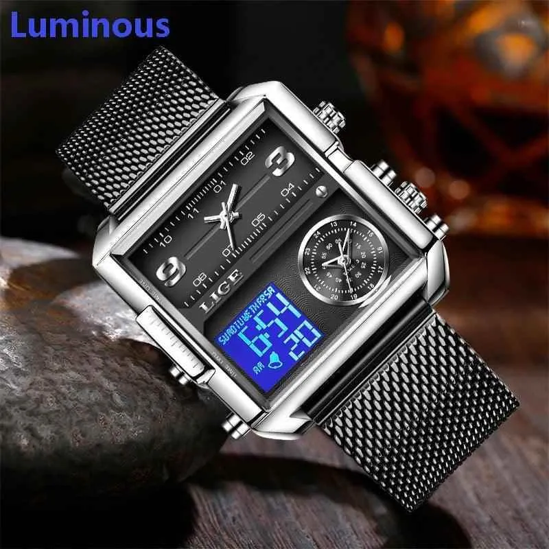 Creative Watch For Men Top Luxury Square Sports Quartz Wristwatches MSCWML57