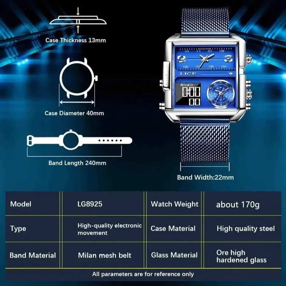 Creative Watch For Men Top Luxury Square Sports Quartz Wristwatches MSCWML57