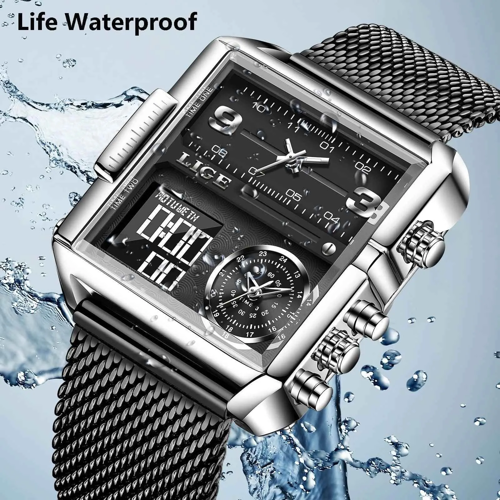 Creative Watch For Men Top Luxury Square Sports Quartz Wristwatches MSCWML57