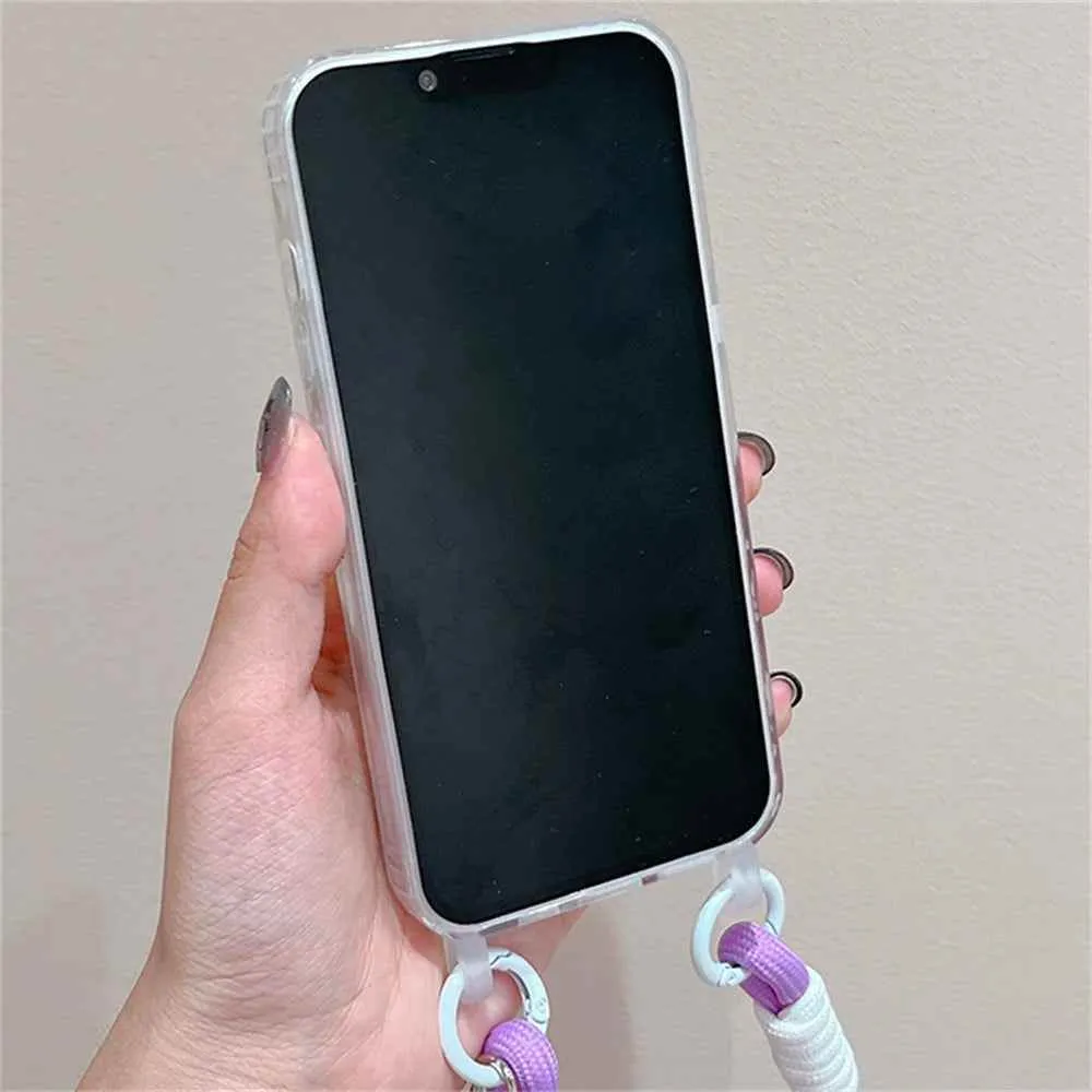 Cute Phone Cases for iPhone models 15, 14, 13, 12 Pro Max, and 11 - 3D Daisy Clear Card Bag with Lanyard - TSP348