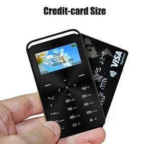 Daxian GTStar GS6 Ultra slim mini credit card size mobile phone ( Color screen   Bluetooth dialer   Memory card support ) Black ** FREE GIFT **