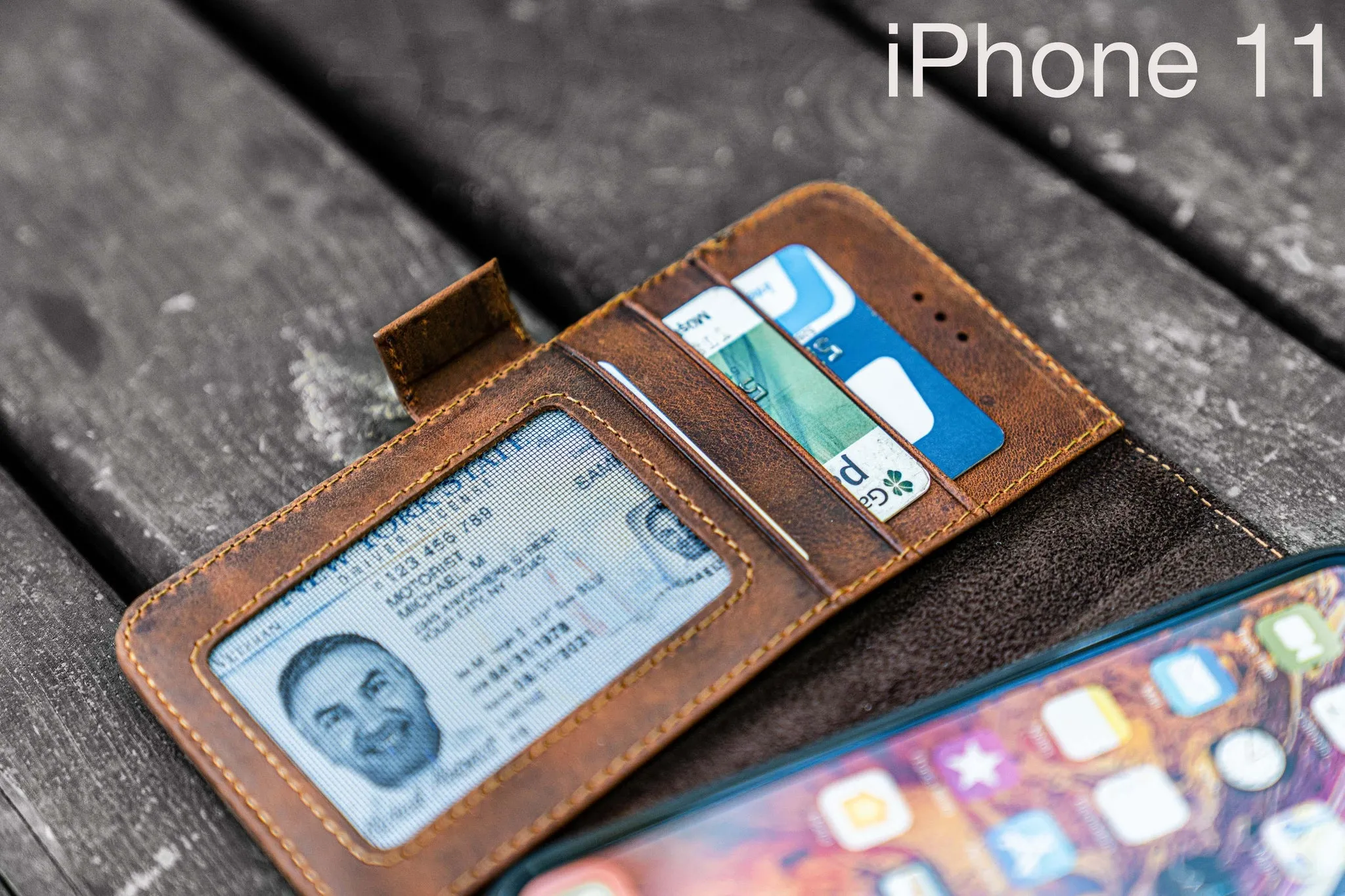 Detachable iPhone 11 Leather Wallet Case