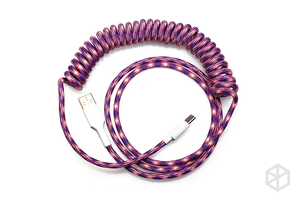 DIY nylon usb c port coiled Cable Mechanical Keyboard