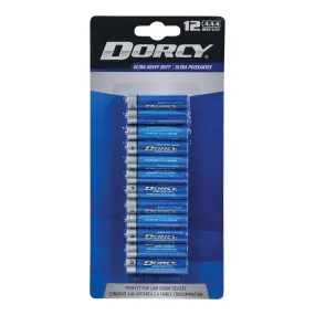 Dorcy Ultra Heavy Duty AAA Batteries, Blue, 12-Pack