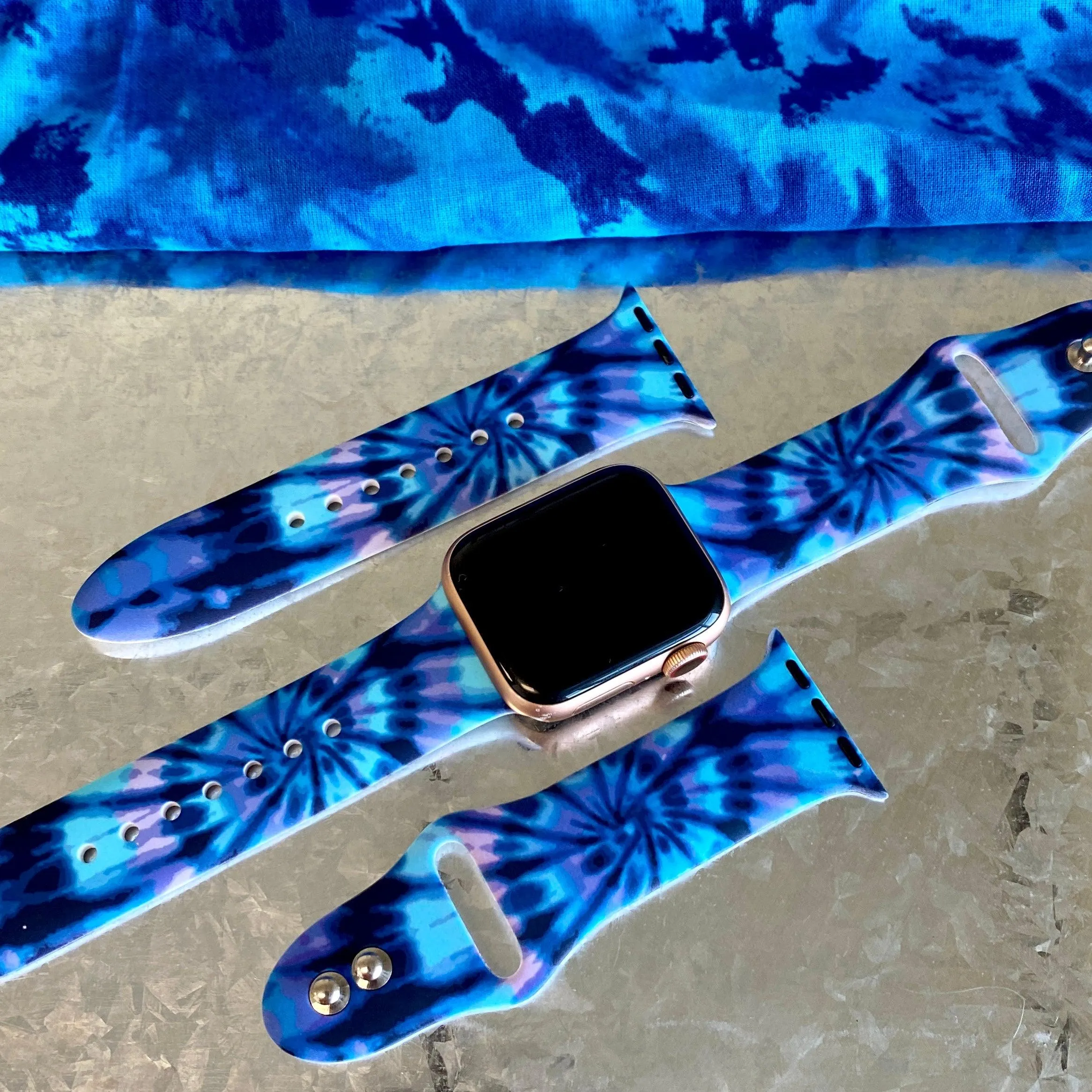 Dreamy Tie Dye Print Silicone Band For Apple Watch