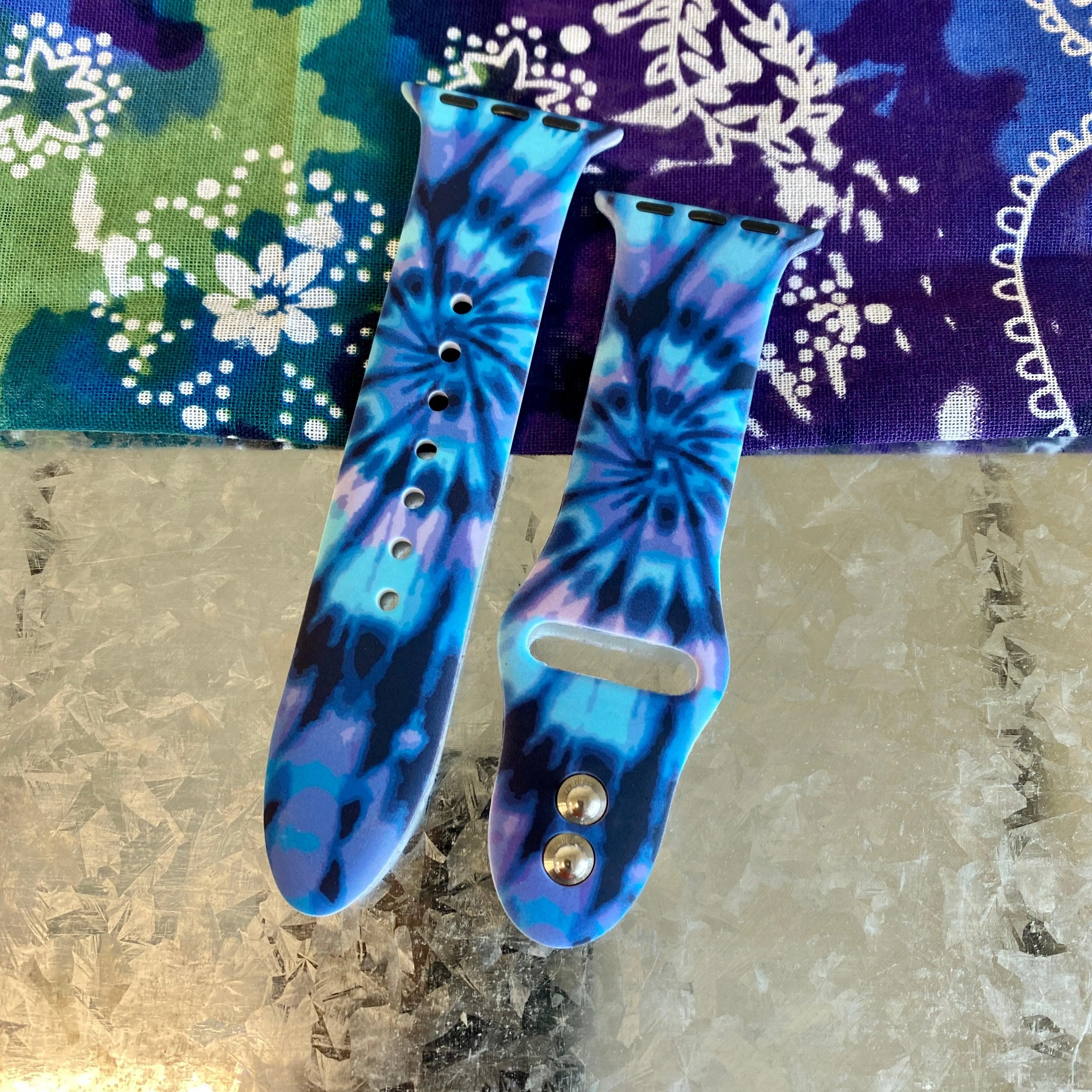 Dreamy Tie Dye Print Silicone Band For Apple Watch