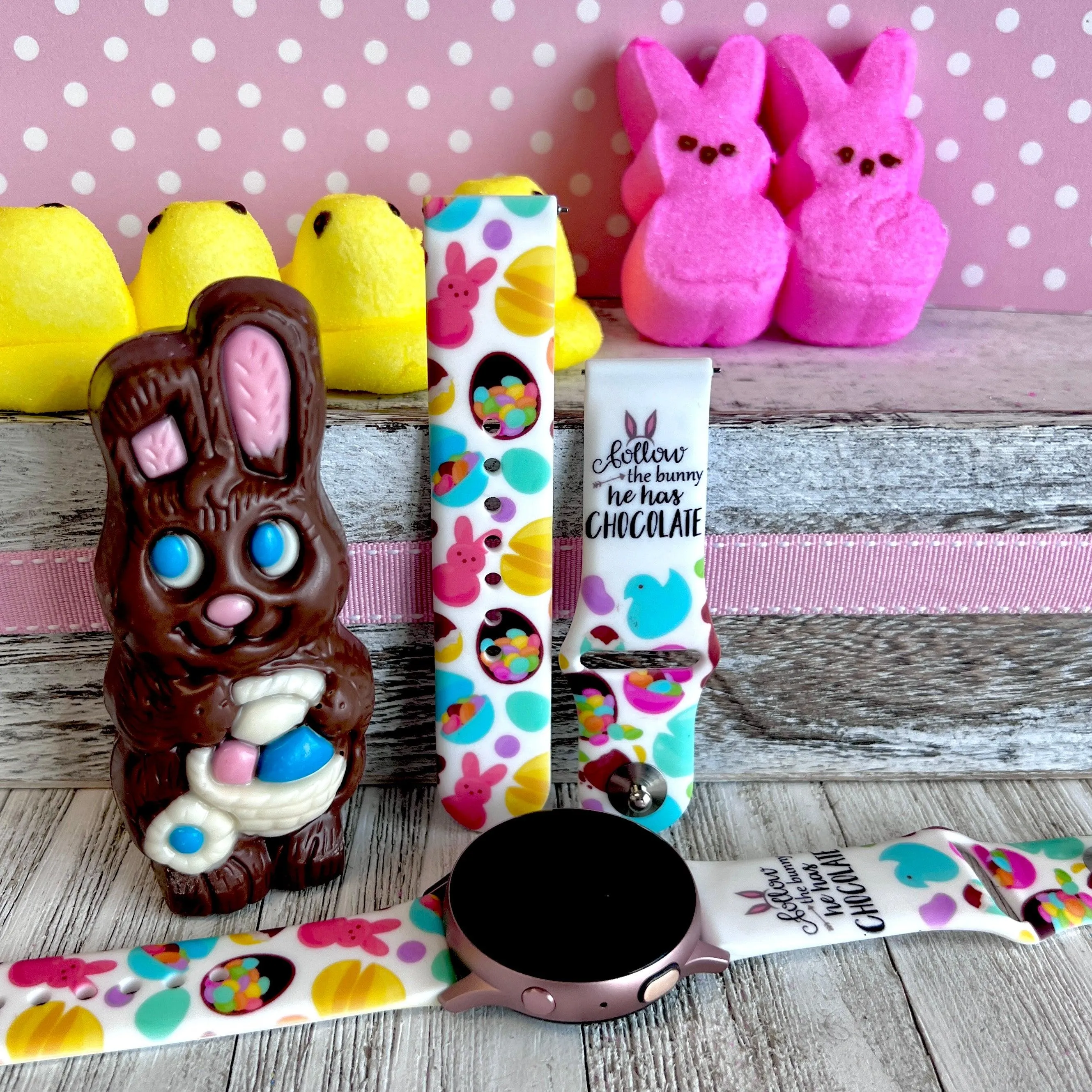 Easter Candy Print Silicone Band For Samsung Watch