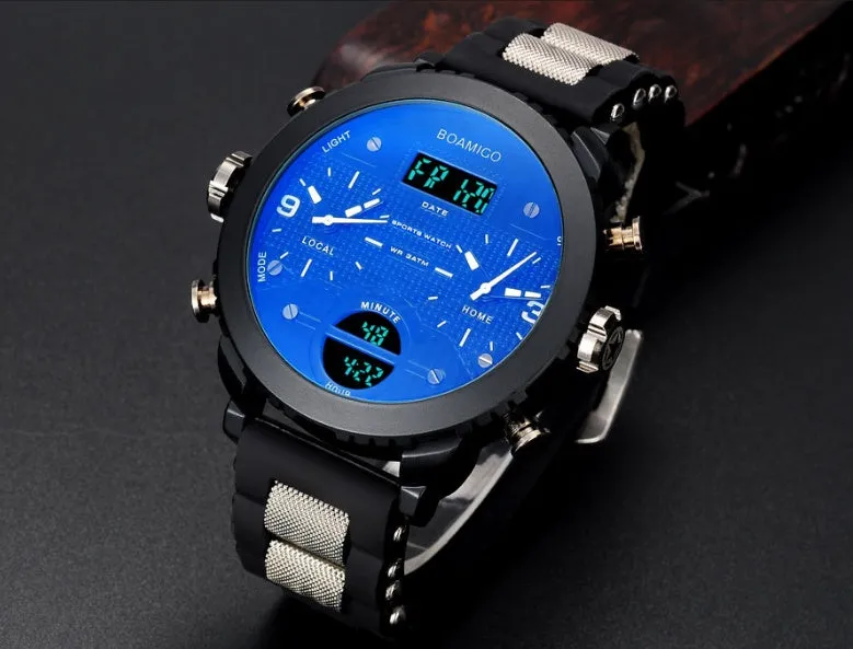 Electronic Quartz Dual Display Watch