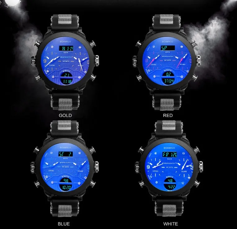 Electronic Quartz Dual Display Watch