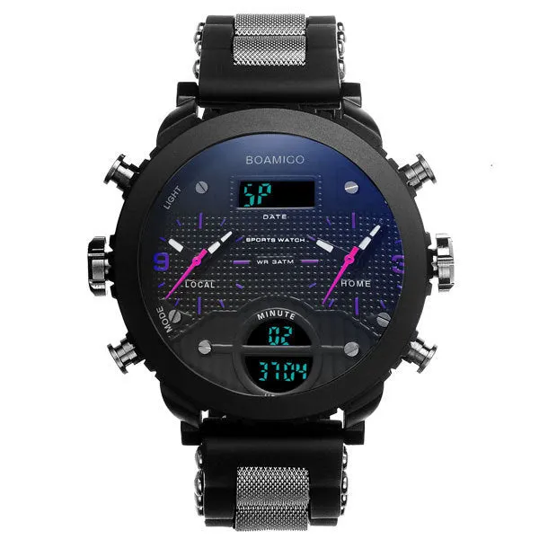 Electronic Quartz Dual Display Watch