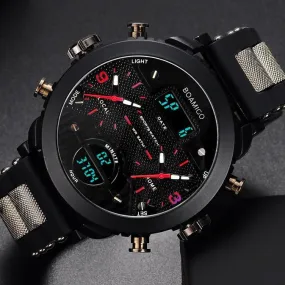 Electronic Quartz Dual Display Watch