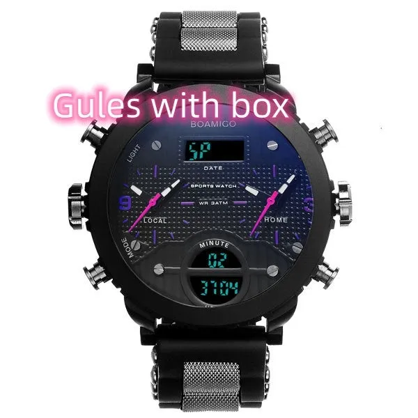 Electronic Quartz Dual Display Watch