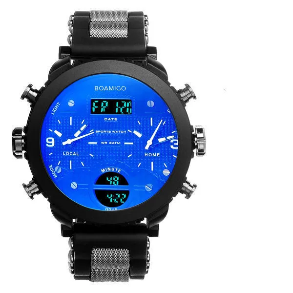 Electronic Quartz Dual Display Watch