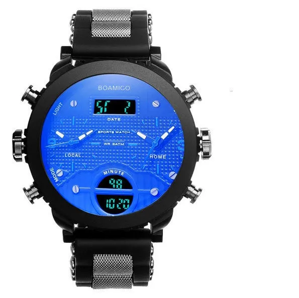 Electronic Quartz Dual Display Watch