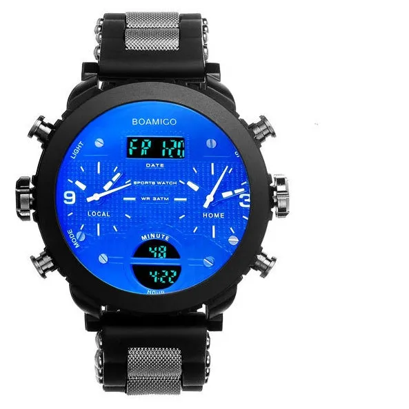 Electronic Quartz Dual Display Watch