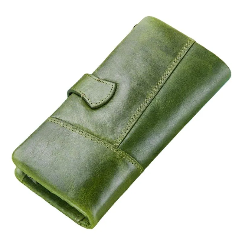 Fashionable Ladies' Genuine Leather Wallet For Coin Cell Phone Card